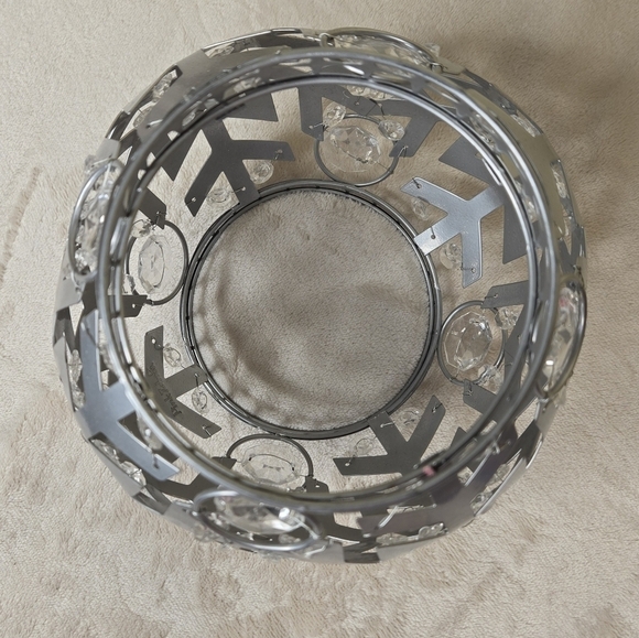 Pink Zebra Snowflake Silver Ornament Accent Shade - Picture 8 of 8